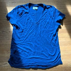 Lou & Grey linen teal t-shirt